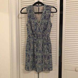 Blue Aztec print dress